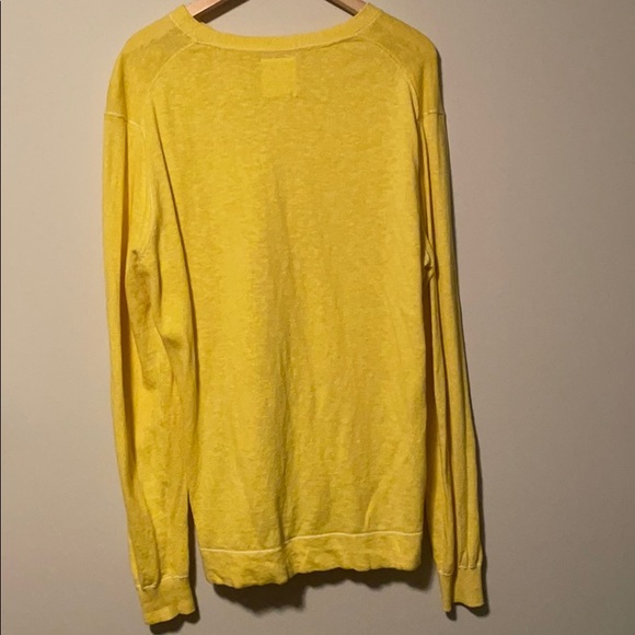 Le 31 V neck yellow long sleeves shirt - Picture 5 of 5